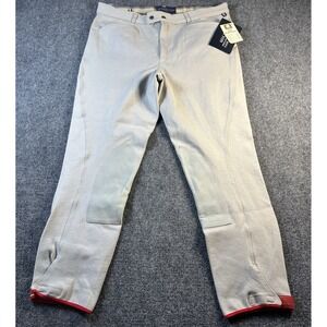 Equestrian Riding Pants Women's 38L‎ Gray Cotton-Back Breeches Millers